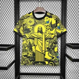 24-25 Brazil Jesus the Redeemer Yellow Special Edition Kit AAAAJersey Supplier Yupoo 3