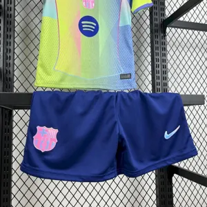 25-26 Barcelona Color Special Edition Kid Kits Youth Apparels Soccer AAAAJersey Yupoo 4