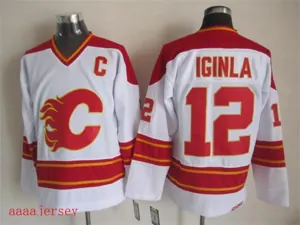 Calgary Flames retro ice hockey jersey M-3XL 卡加利火焰队复古冰球服 5