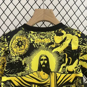 24-25 Brazil Jesus Yellow Special Kid Kits Youth Apparels AAAAJersey Supplier Yupoo 2