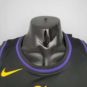 2021 DAVIS#3 Los Angeles Lakers Black Latin Black 1