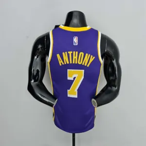 75th Anniversary Anthony #7 Los Angeles Lakers Jordan Purple NBA Jersey 9