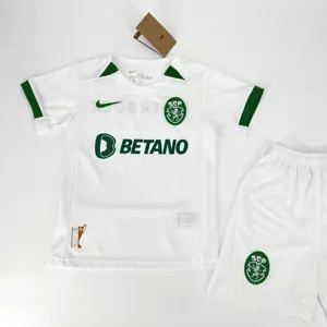 24-25 Sporting CP Away Kid Kits Youth Apparels AAAAJersey Wholesale Yupoo-1 5