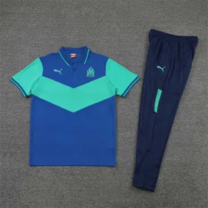 Polo Marseille color blue and green team logo 10