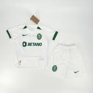 24-25 Sporting CP Away Kid Kits Youth Apparels AAAAJersey Wholesale Yupoo-1 4
