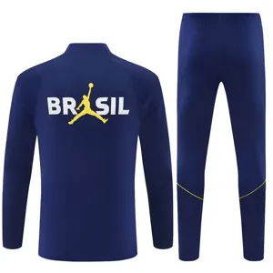 2026 Jordan Brazil Mens Kit Royal Blue Half Pull Training Suit Yupoo 7 4