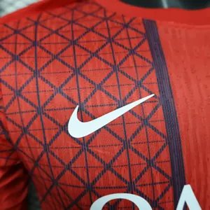 25-26 PSG Fourth Red Shirt Player version Kit Football Uniform AAAAJersey Dropship Yupoo 6