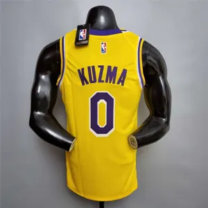 KUZMA #0 Lakers Round neck yellow 5