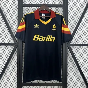 91-92 Roma Fourth Retro Kit Vintage Shirt AAAAJersey Dropship Yupoo