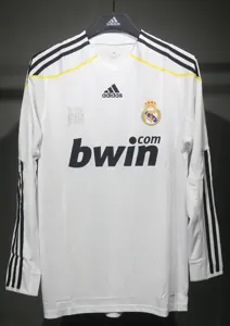 09-10 Real Madrid Home Retro Kit Vintage Player Version Long Sleeve Shirt AAAAJersey Dropship Y