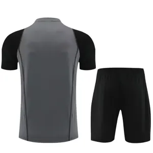 23-24 Real Madrid Traning Suits Grey Short Kits Soccer Jerseys Yupoo 2