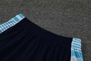 22-23 Manchester City Training Wear Short Sleeve Kit White and Blue Colorblock 13