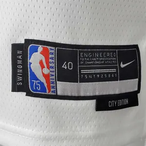 75th Anniversary 2202 Season Oklahoma City Thunder GEORGE#13 City Edition White NBA Jersey 4