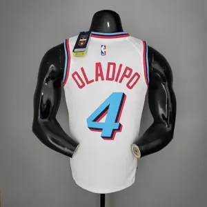 OLADIPO#4 Miami Heat V-neck White 1