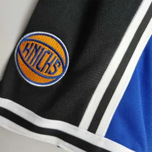 2022 New York Knicks NBA US Training Shorts Blue Black 2