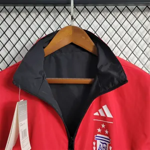 2024 Argentina Red and Black Reversible Windbreaker Double-Sides Jacket Supllier Yupoo 8