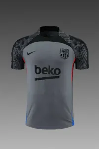 22-23 Barcelona Training Suit Short Sleeve Kit Black Grey 15