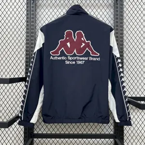 25-26 Real Madrid x Kappa OG Style Navy Windbreaker Jacket AAAAJersey Supplier Yupoo 2