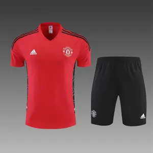 22-23 Manchester United Training Suit Short Sleeve Kit Red 16
