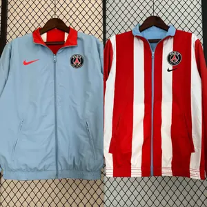 23-24 PSG Reversible Windbreaker Red&Blue Double-Sides Jacket Soccer Jerseys For Sale