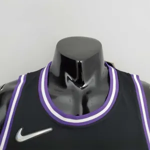 2022 Season Fox#5 Kings City Edition Black NBA Jersey 3