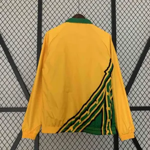 2024 Jamaica Reversible Windbreaker Orange&Green Double-Sides Jacket Soccer Jerseys For Sale 3