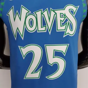 75th Anniversary 2202 Season ROSE#25 Minnesota Timberwolves City Edition Blue NBA Jersey 1