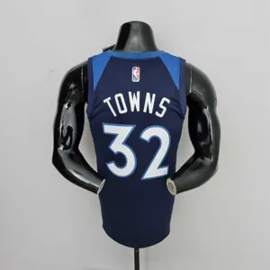 75th Anniversary Minnesota Timberwolves TOWNS#32 Royal Blue NBA Jersey 9