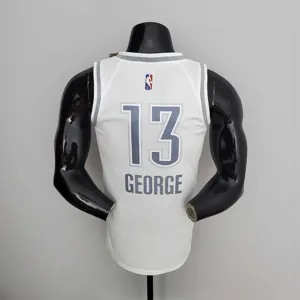 75th Anniversary 2202 Season Oklahoma City Thunder GEORGE#13 City Edition White NBA Jersey 6