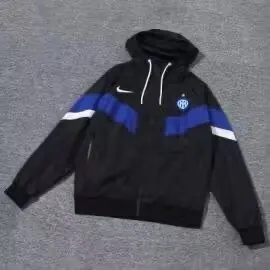24-25 Inter Milan Black Windbreaker Hoodie Jackets Football AAAAJersey Supplier