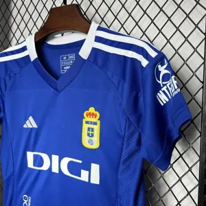 24-25 Real Oviedo Home Kid Kits Youth Apparels Football AAAAJersey Yupoo 4
