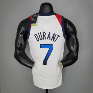 2021 Olympic Games DURANT#7 USA Team USA White Red 3