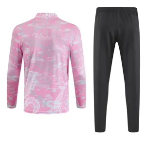 23-24 Real Madrid Long Sleeve Dragon Special Edition Pink Training Suits Soccer Jerseys Yupoo 1