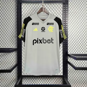 24-25 Flamengo Gray Training Kit Jersey Supplier Yupoo 1