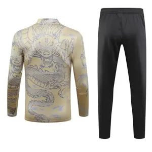 23-24 Real Madrid Long Sleeve Kits Yellow Dragon Special Training Suits Soccer Jerseys Yupoo 2