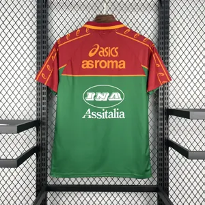 95-96 AS Roma Retro Mens Pre-Match Kit Vintage Soccer T-Shirt AAAAJersey Supply Yupoo 6 4