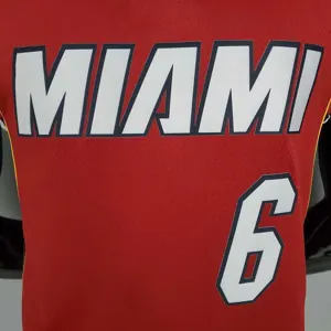 New Miami Heat Jordan JAMES #6 Burgundy 6