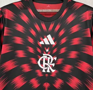 25-26 Flamengo Pre-Match Red Kit Soccer T-Shirt AAAAJersey Supplier Yupoo 5