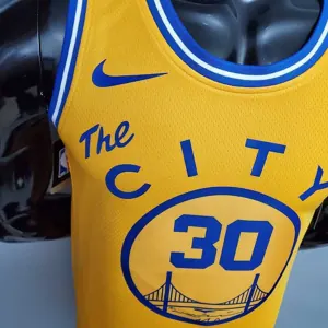 Tram version CURRY#30 Golden State Warriors yellow 3