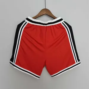 2022 Chicago Bulls NBA US Training Shorts Red Black 5