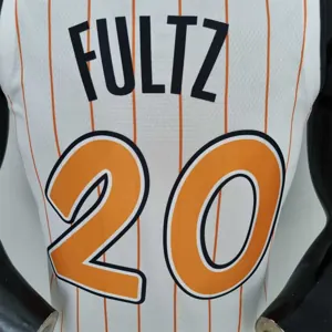 75th Anniversary Orlando Magic Fultz #20 White Orange NBA Jersey 3