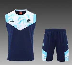 22-23 Marseille vest training suit kit dark blue white 15