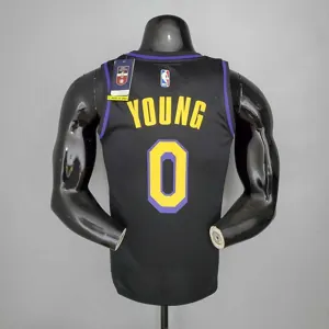 2021 YOUNG#0 Los Angeles Lakers Black Latin Black 4