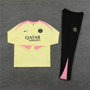 24-25 PSG Long Sleeve Tracksuit Yellow Training Suits Football Replicas Yupoo 2