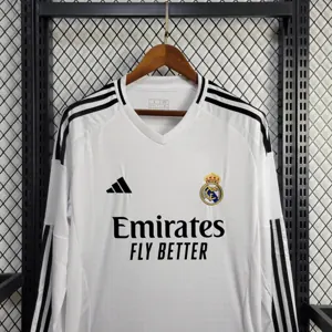 24-25 Real Madrid Home Kit Long Sleeve Shirt Soccer Jerseys Yupoo 2