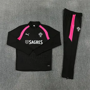 2026 Portugal Mens Kit Football Black Training Long Sleeve Suit Yupoo 9