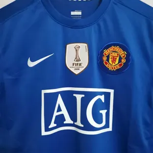 08-09 Manchester United blue away long sleeve 2