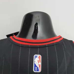 75th Anniversary LaVine#8 Bulls Flyers Black NBA Jersey 4