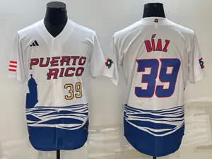 White Puerto Rico 2023 World Cup Baseball Jerseys 30