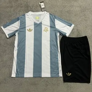 24-25 Argentina 50th Aniversary Special Kid Kits Youth Apparels Soccer AAAAJersey Yupoo